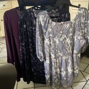 Lot of 3 Plus Sized Tops